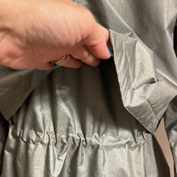 FLEET STREET women’s oversized trench coat green removable hood adjust waist L - Picture 7 of 17